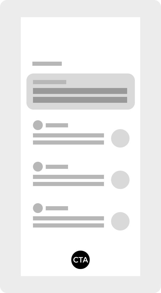 Wireframe: unlisted page listing all prompts