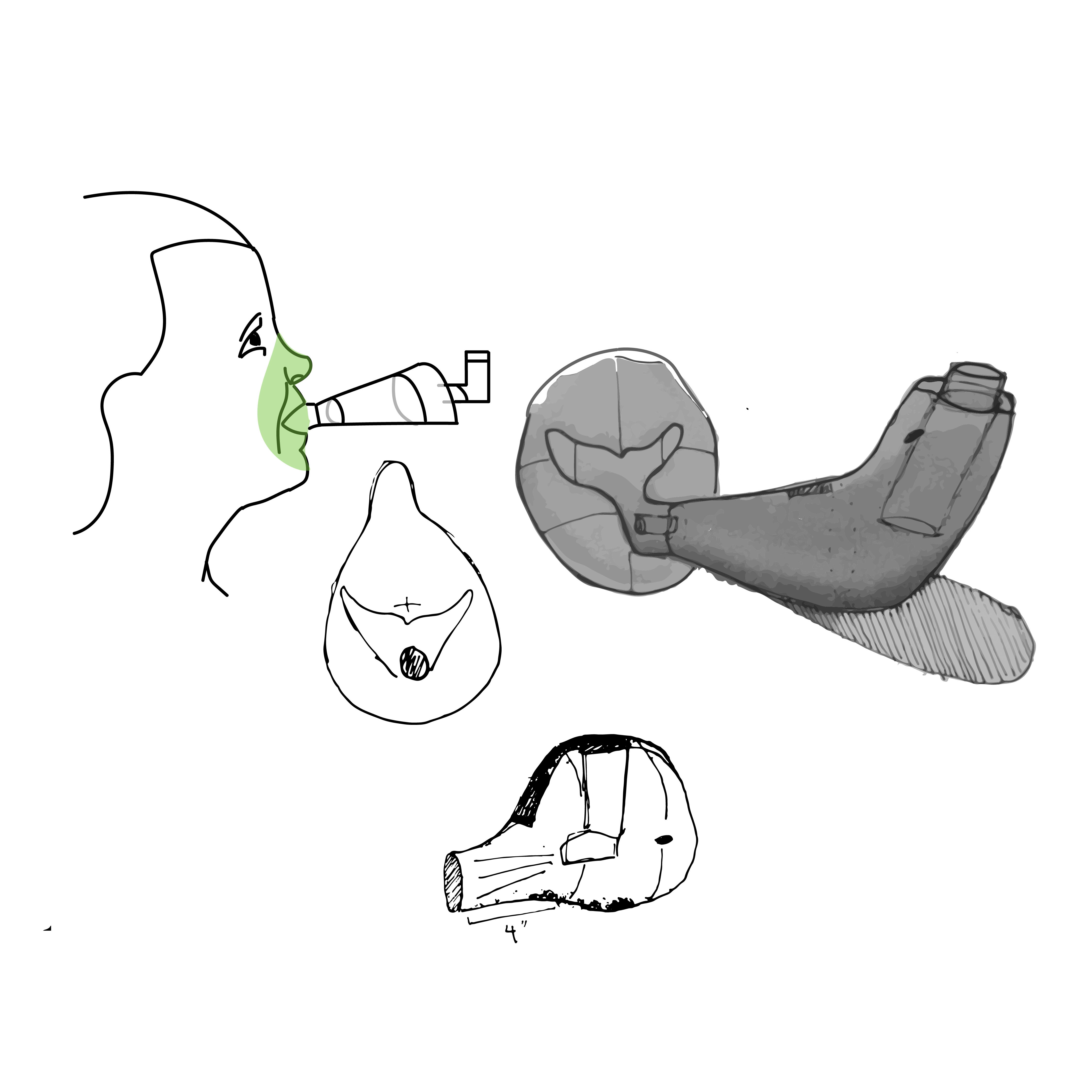Spout animal-form concept sketches