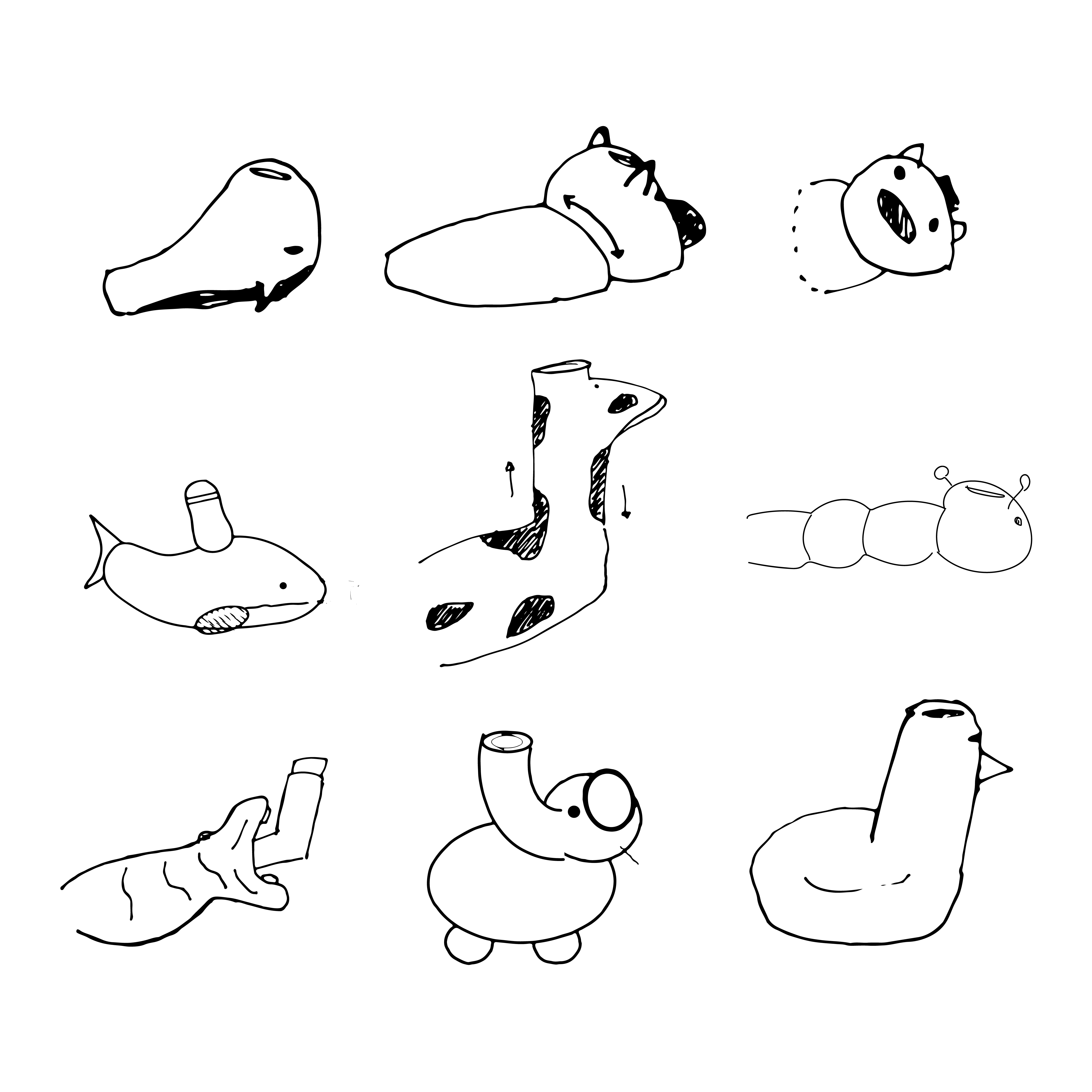 Spout whale form detail photo
